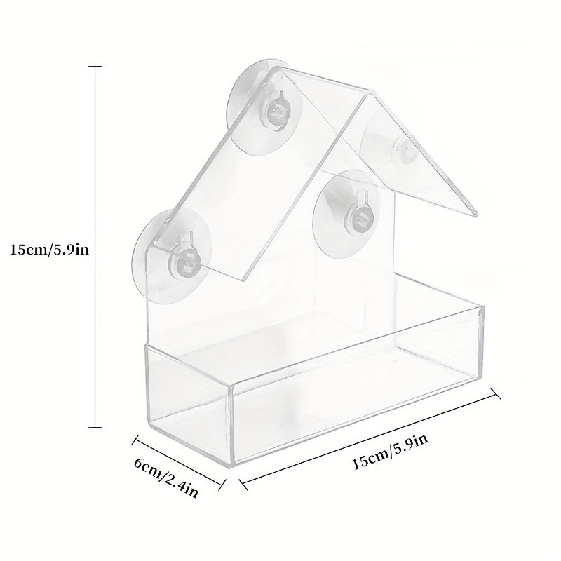 Acrylic Parrot Bird House Outdoor Feeder