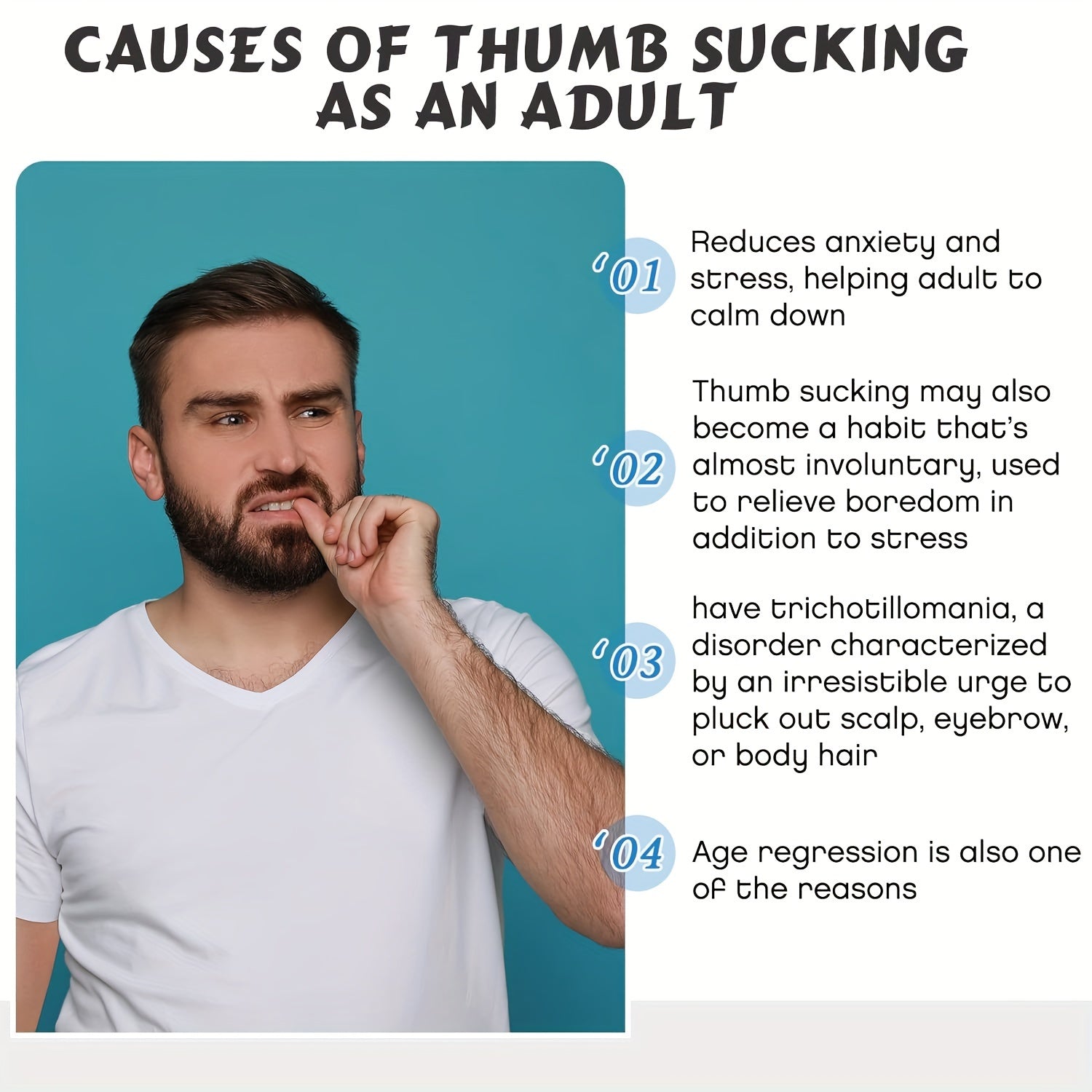 2pcs Thumb Cover Gloves for Adults to Stop Thumb Sucking