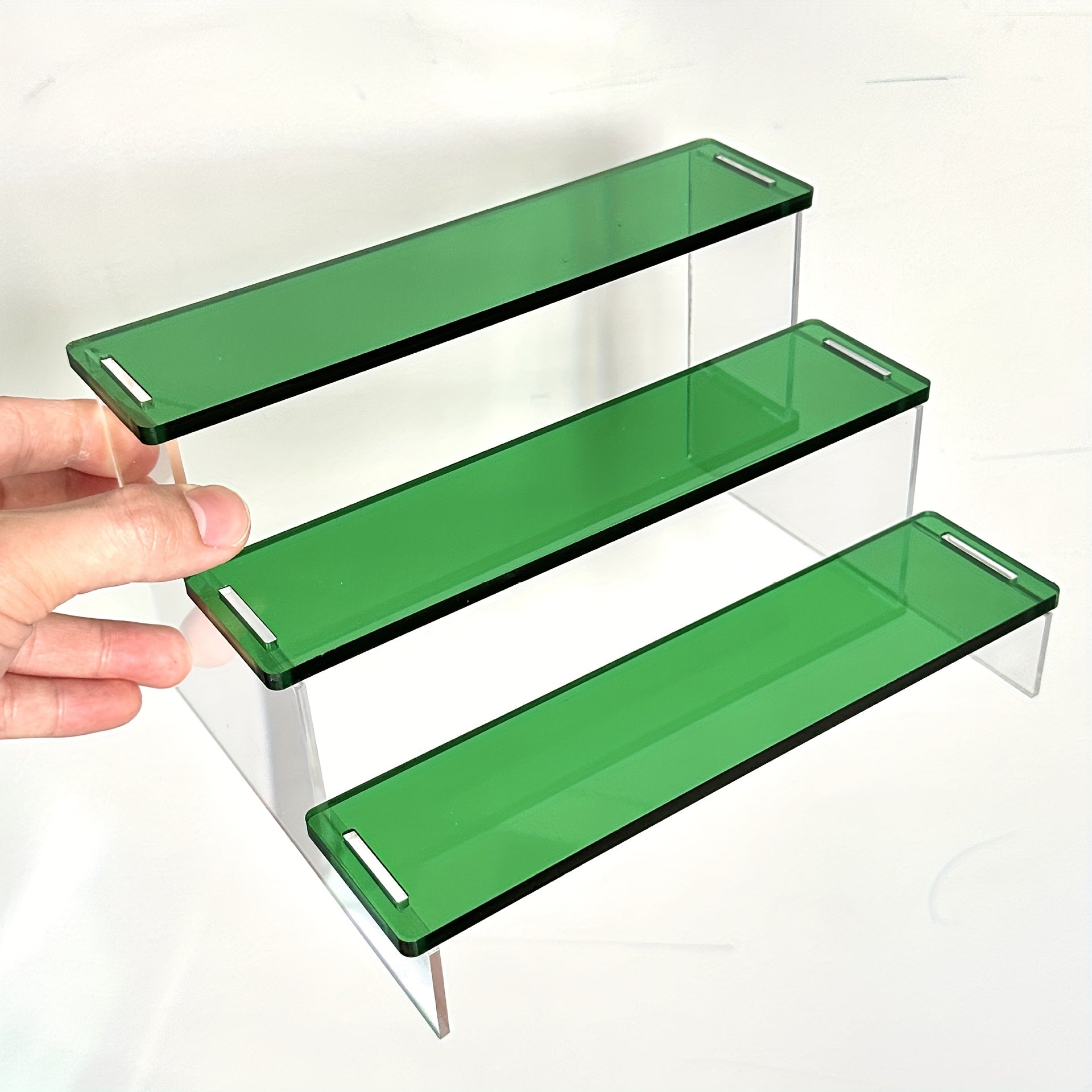 3-Layer Colored Acrylic Display Rack for Collection Pop Figures Toys