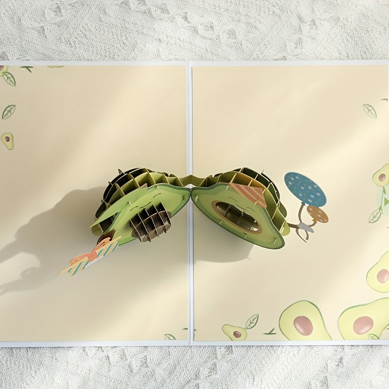 3D Avocado Birthday Card - Send Unique Wishes
