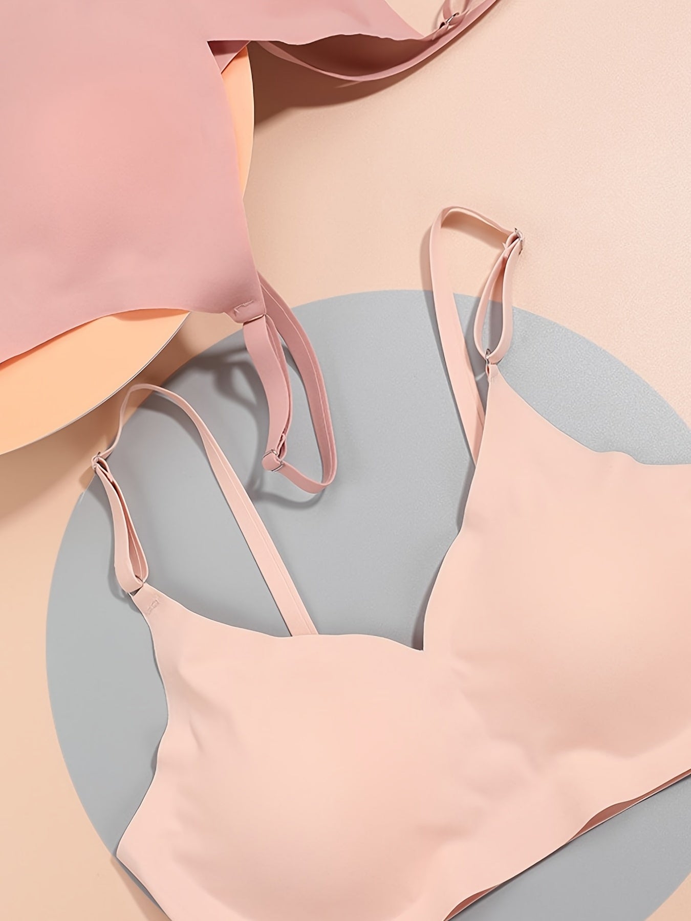 2pcs Wireless Seamless Comfort Bras Slightly Padded Bra Women's Lingerie