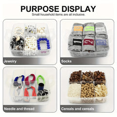 Plastic Jewelry Box Craft Storage Box 18 Grids