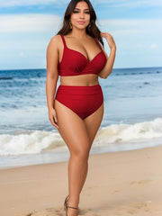  Sexy Bikini Set - Solid Molded Cup Push Up Bra & Panty Swimsuit 2 Piec