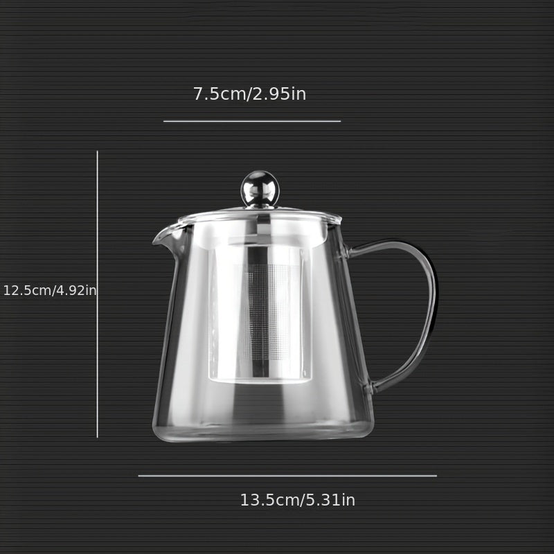 Glass Tea Infuser High Temp Resistant Filter, 4 Cups, Ramadan Gift