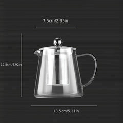 Glass Tea Infuser High Temp Resistant Filter, 4 Cups, Ramadan Gift