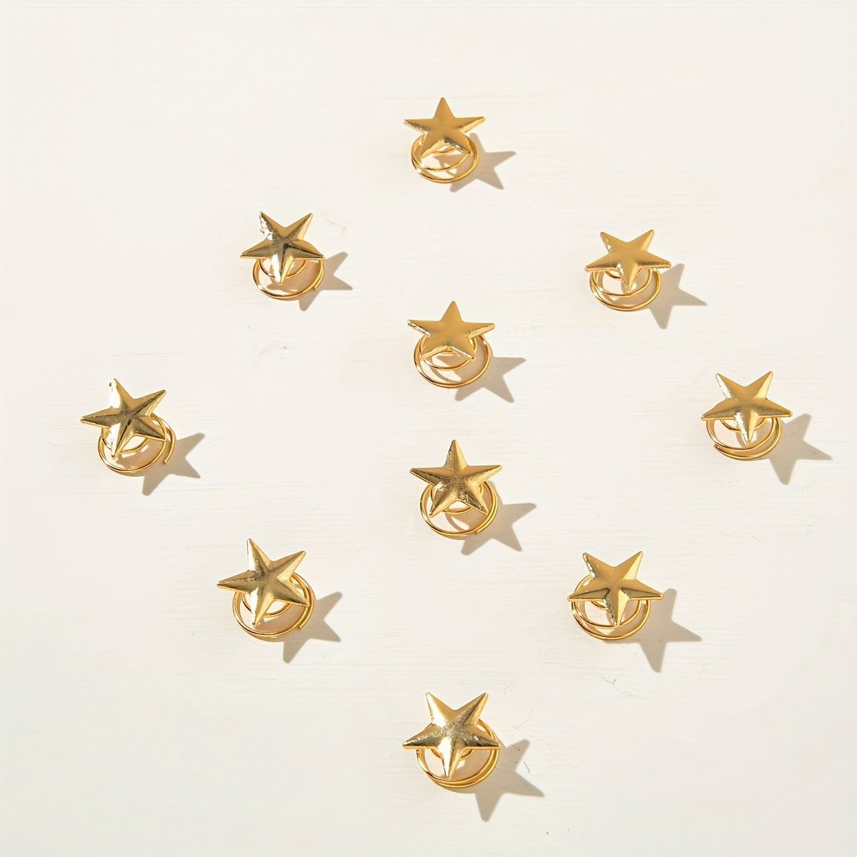 6pcs Spiral Hair Ring with Star Decor and Faux Pearl - for Braids and Ponytail