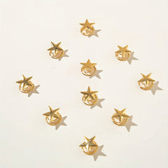 6pcs Spiral Hair Ring with Star Decor and Faux Pearl - for Braids and Ponytail