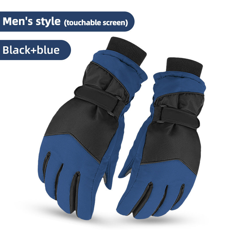 Warm Fleece Ski Gloves Touch Screen Waterproof Outdoor Sports Gloves