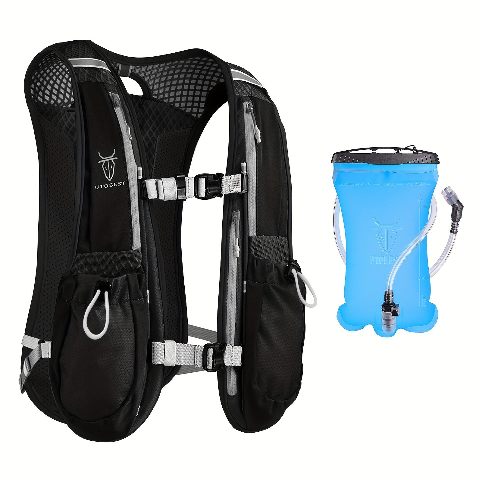 Foldable Water Bag Waistcoat Hydration Pack Lightweight Outdoor Backpack