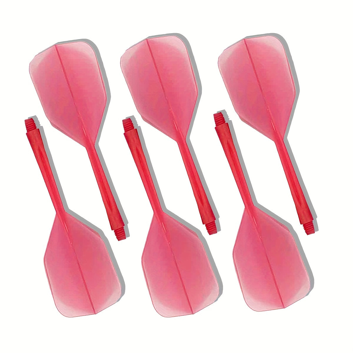 6pcs Integrated Dart Shaft & Flight Set Lightweight Plastic Dart Supplies