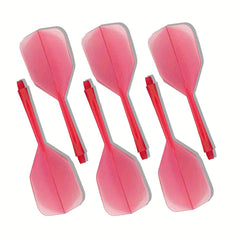 6pcs Integrated Dart Shaft & Flight Set Lightweight Plastic Dart Supplies