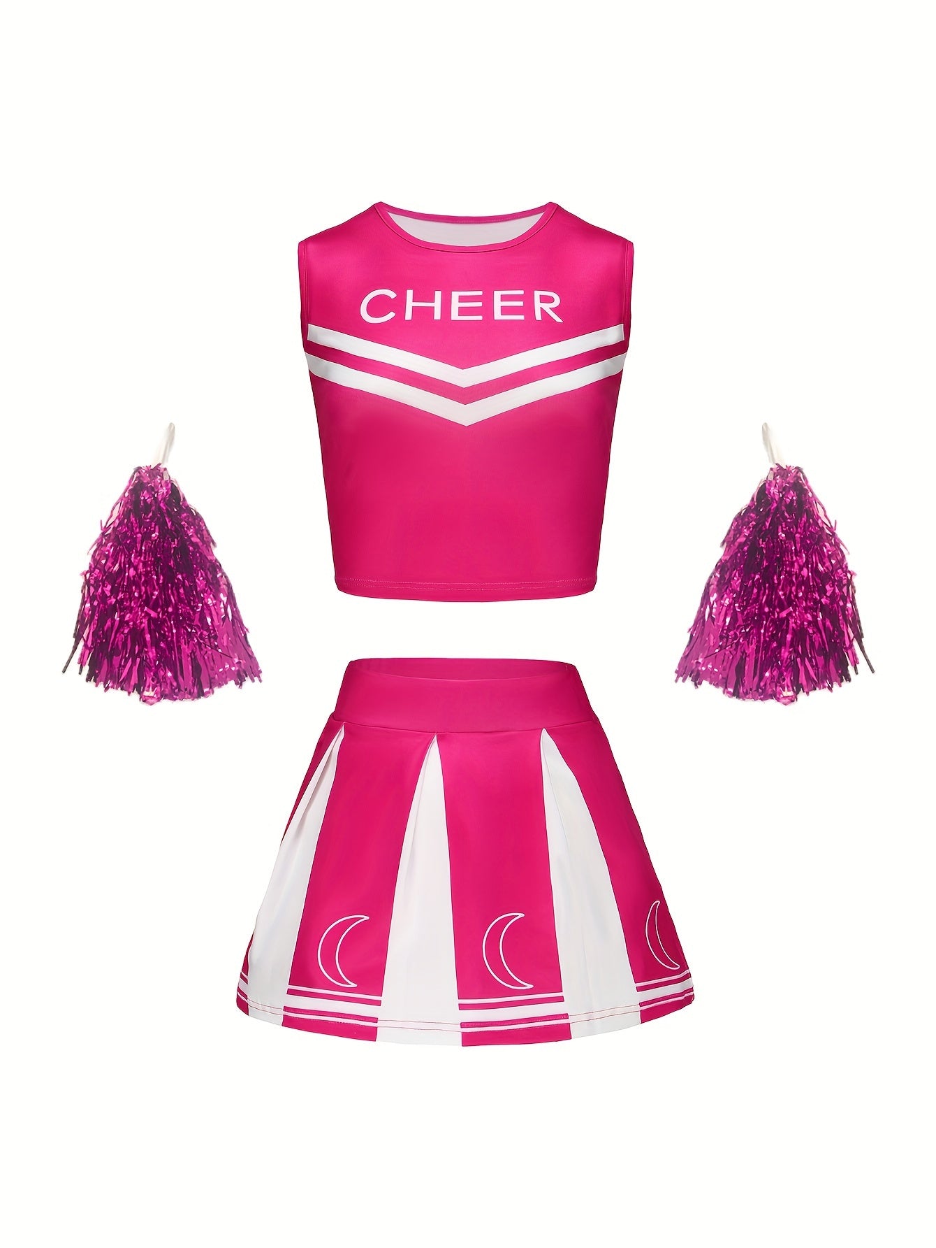 Girls Sleeveless Cheerleader Outfits Halloween Spirit