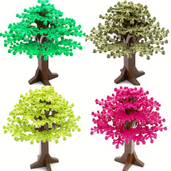 90pcs Building Blocks Tree Set DIY MOC City Street View Road Garden Jungle