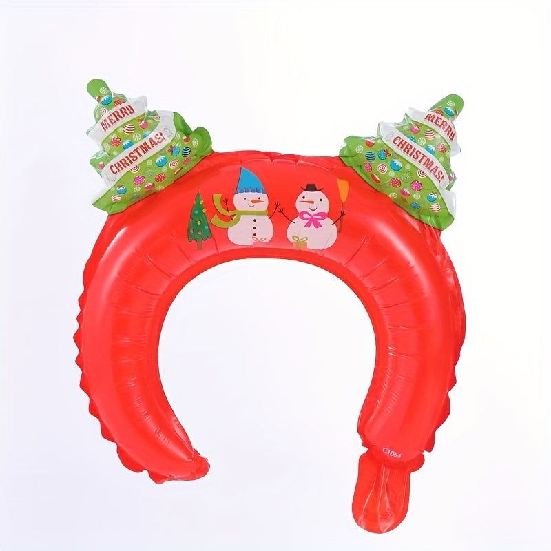 4pcs Christmas Santa Claus Headband Balloon Party Decoration Props