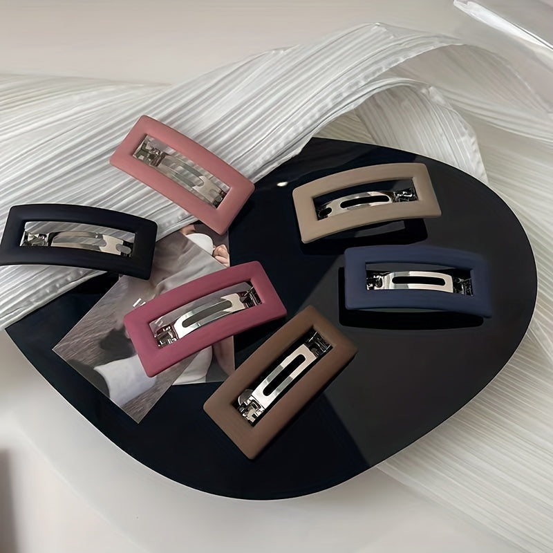 Hollow Square Hair Clip for Girls and Women