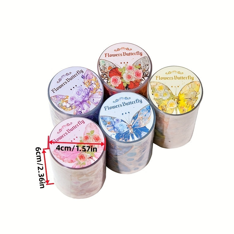 Butterfly Series Laser Golden DIY Journal Decorative Tape