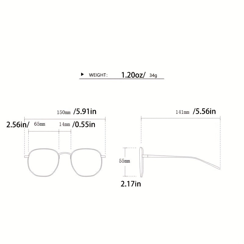 Oversized Square Sunglasses Flat Top UV400 Sun Shades Glasses