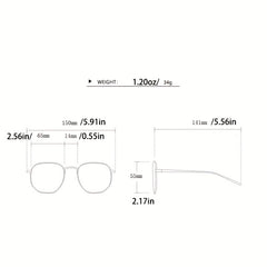 Oversized Square Sunglasses Flat Top UV400 Sun Shades Glasses