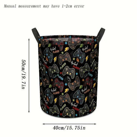 FARIDABIO Game Controller Pattern Large Storage Basket