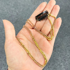 Bling Rhinestones Chain Tassel Hairpin Hair Barrette