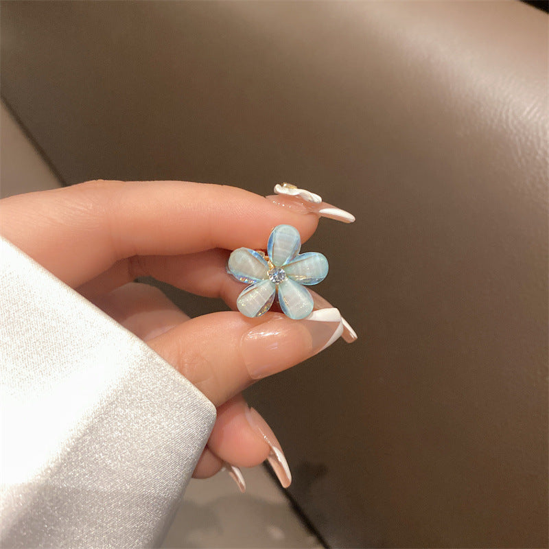 Mini Flower Hair Claws Rhinestone Barrettes Hair Clip Hair Accessories