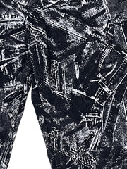  Retro Leggings Women's Plus Digital Print High Stretch Skinny Leggings
