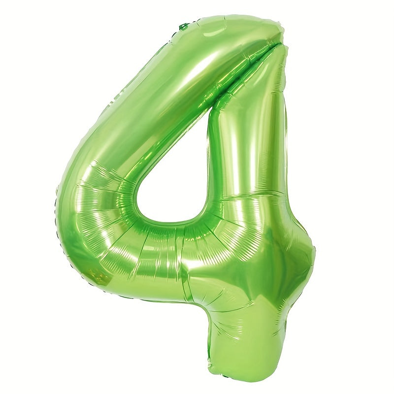 40" Fruit Green Number Aluminum Film Balloon - Birthday Decoration