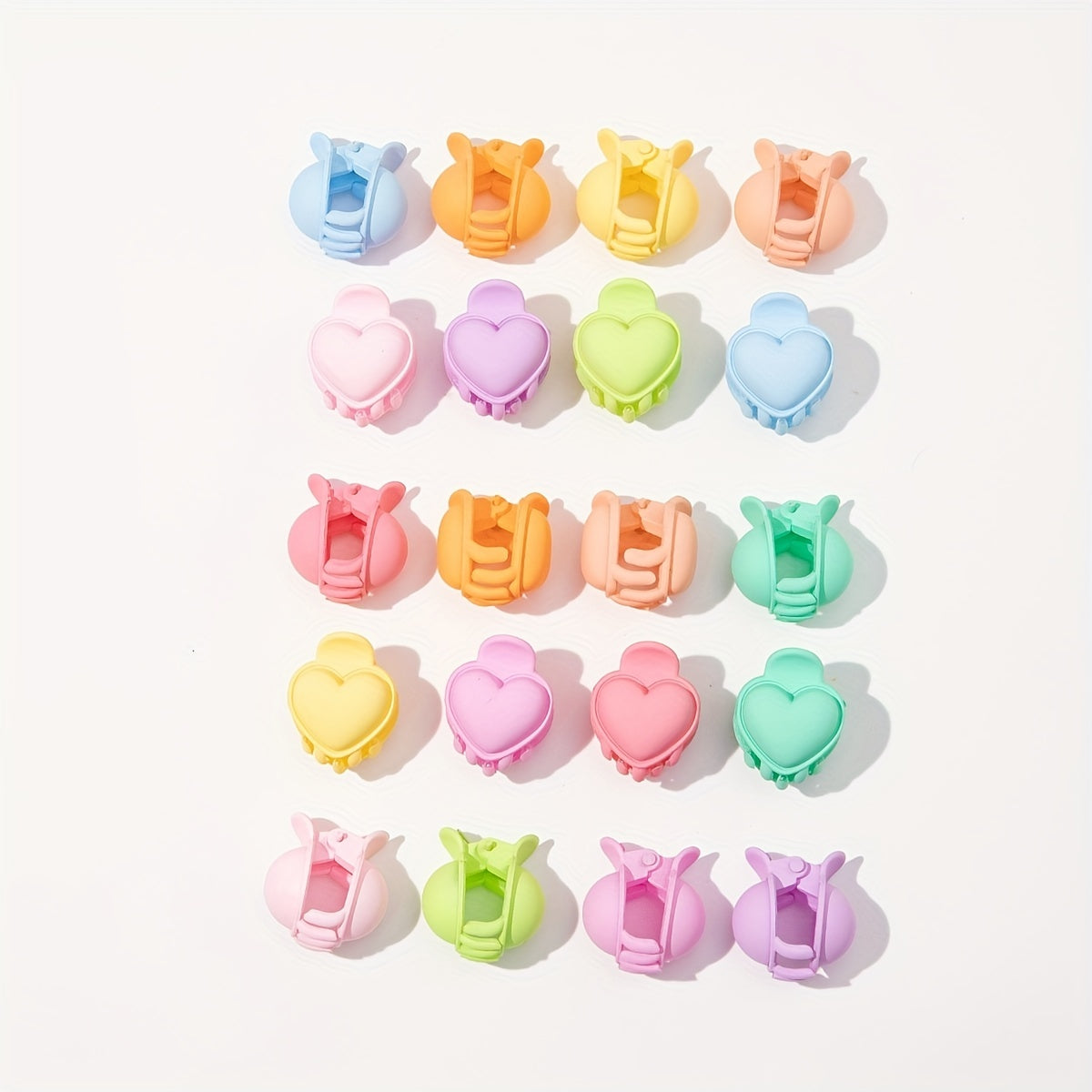 20pcs Mini Heart Hair Claw Clip for Women Girls Toddlers