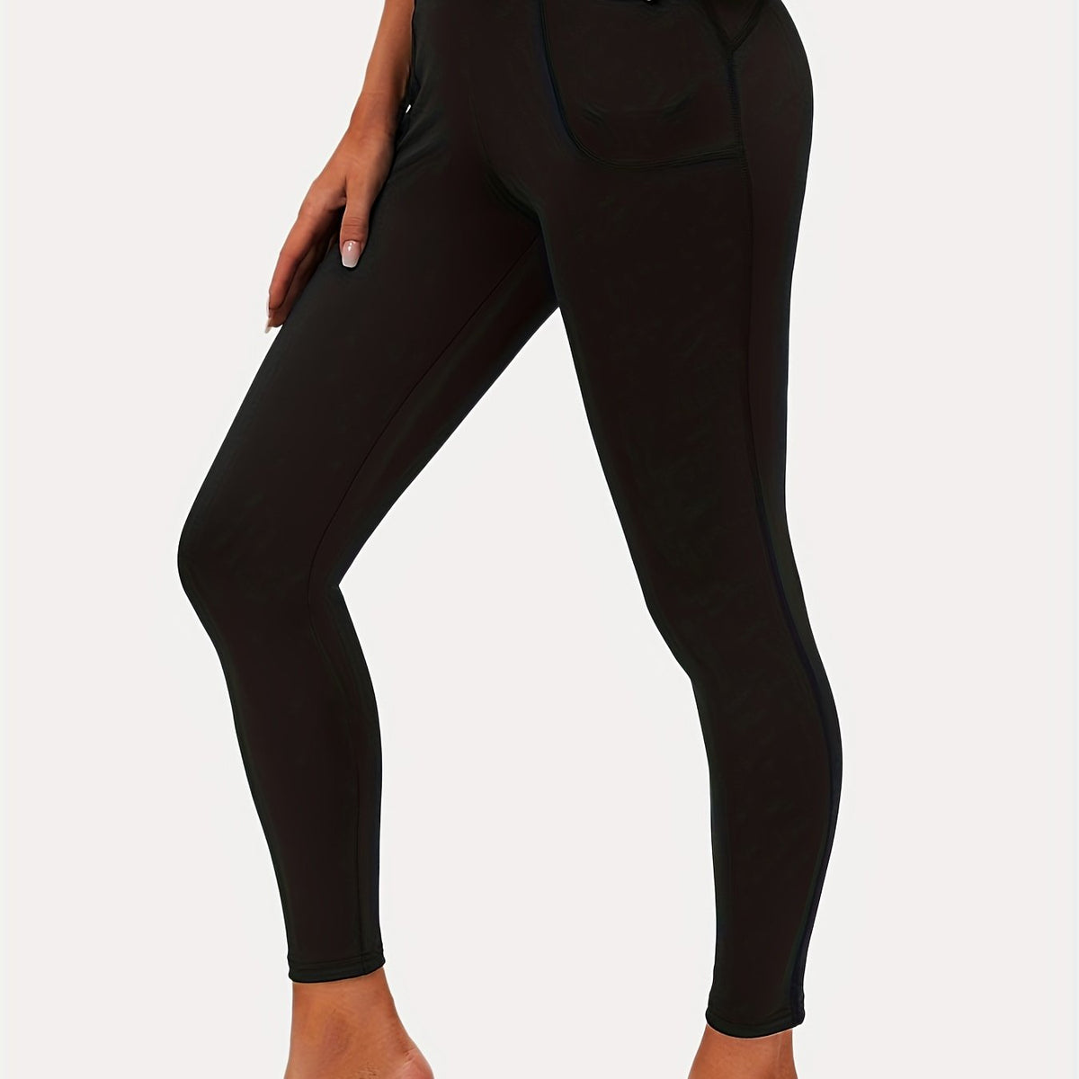  High Waisted Tummy Control Athletic Leggings With Pockets