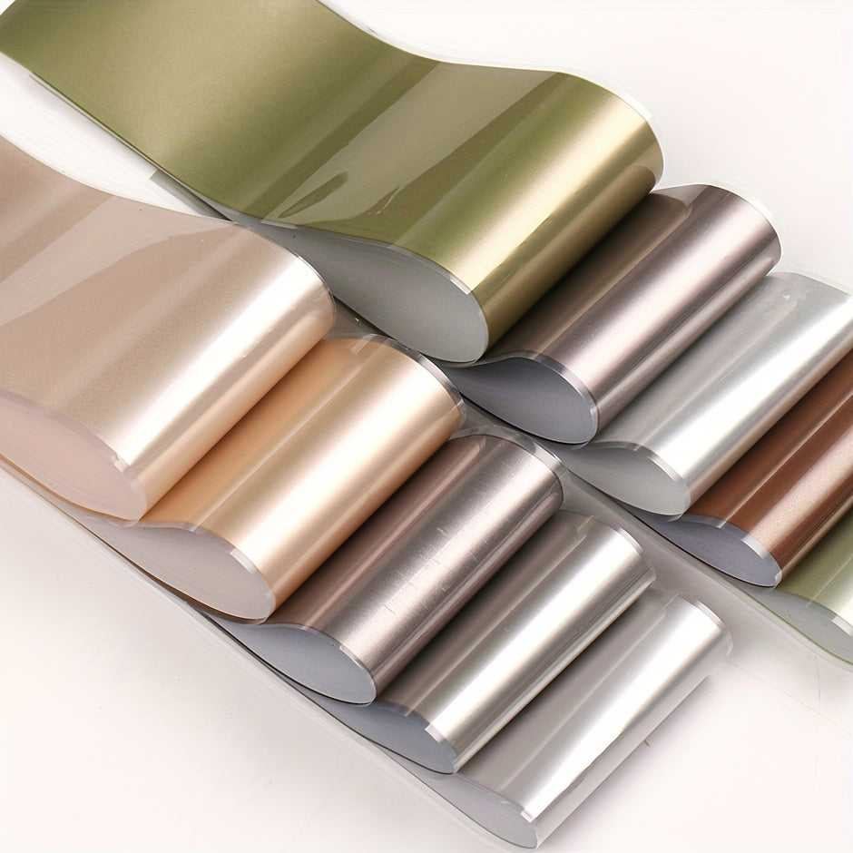 10 pcs Metallic Nail Foils Matte Metal Nail Stickers for Manicure Decoration