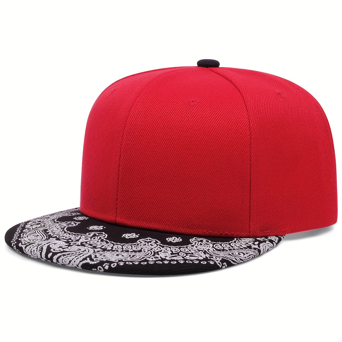 Paisley Print Baseball Cap Hip Hop Block Snapback Hats