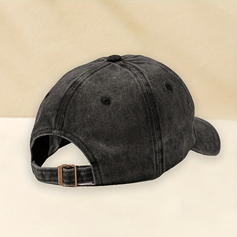 Vintage Distressed Baseball Cap Cross Print Dad Hats Y2K Sun Hats