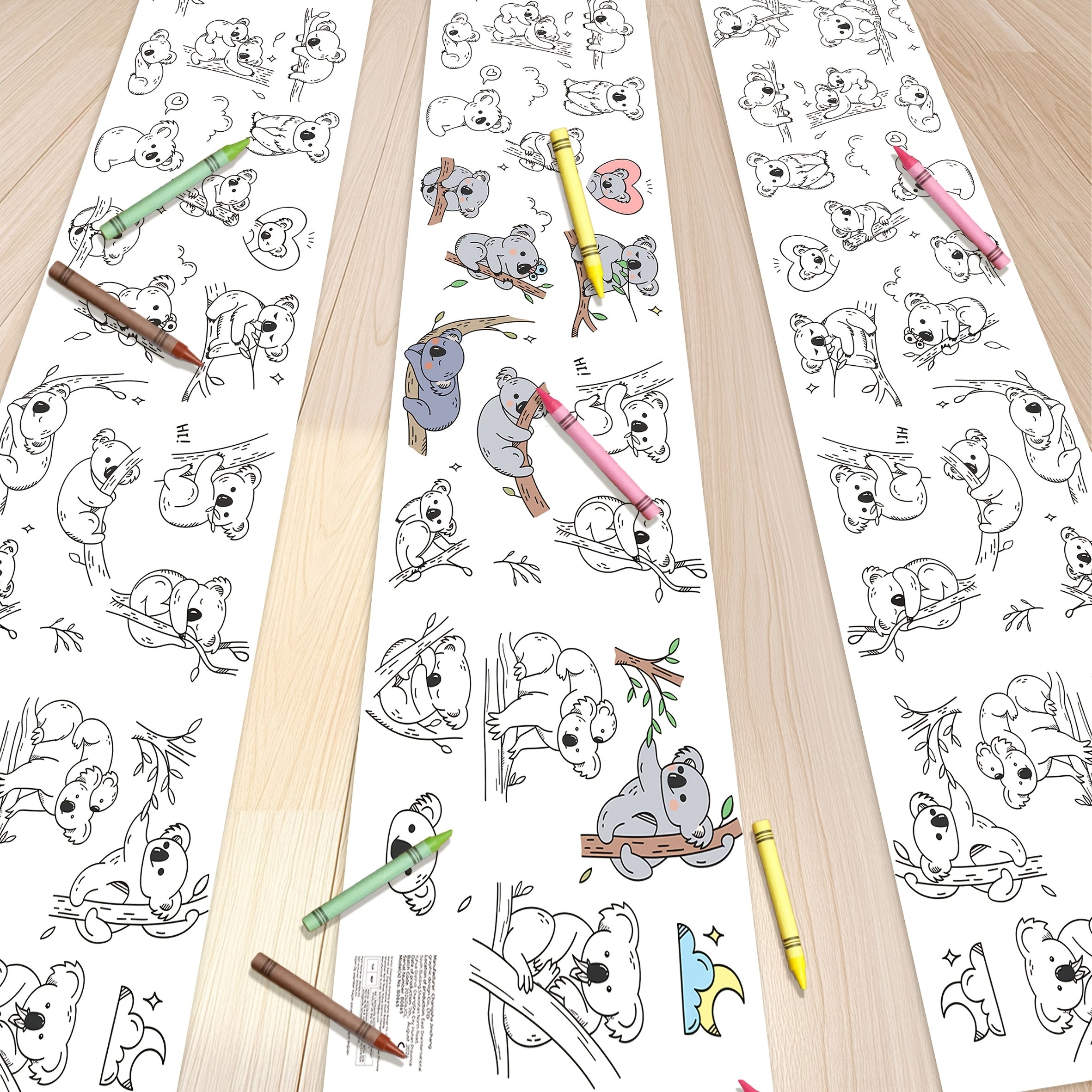 Koiwa Bear Coloring Scroll 180g Paper Non bleed Ink