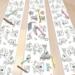 Koiwa Bear Coloring Scroll 180g Paper Non bleed Ink