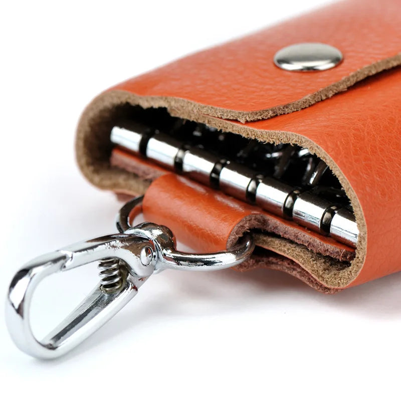 Leather Key Holder Bag Car Keychain Wallet Cover