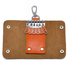 Leather Key Holder Bag Car Keychain Wallet Cover