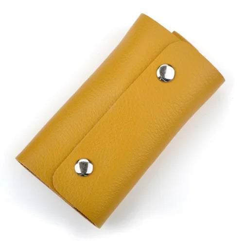 Leather Key Holder Bag Car Keychain Wallet Cover