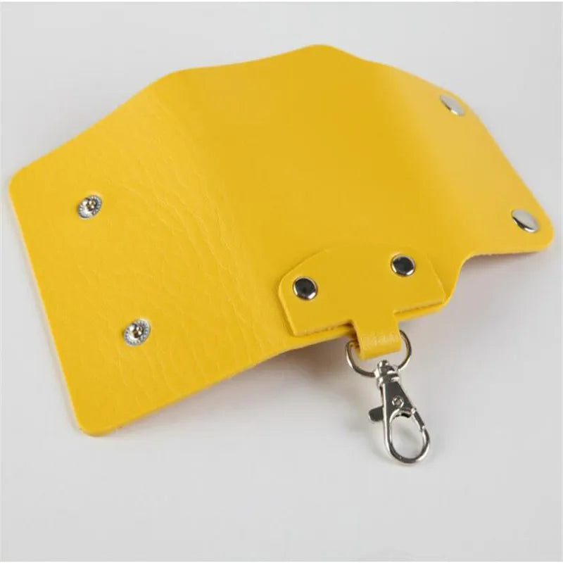 Leather Keychain Holder Bag for Car Keys and Wallet