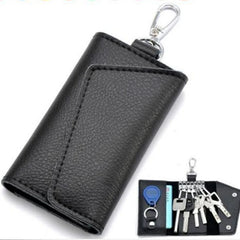 Leather Keychain Holder Car Key Bag Wallet Case