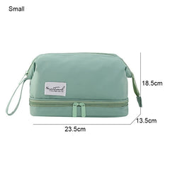 Women Large Two-Layer Waterproof Makeup Bag Travel Beauty Organizer