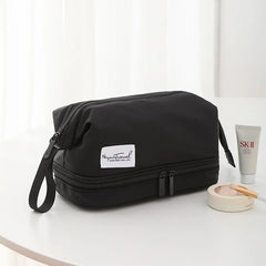 Women Large Two-Layer Waterproof Makeup Bag Travel Beauty Organizer