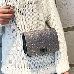 Women Shoulder Crossbody Bag Sequin Chain for Mobile Phone Party