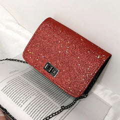Women Shoulder Crossbody Bag Sequin Chain for Mobile Phone Party