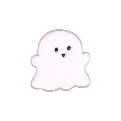 10 PCS Ghost Enamel Pins Happy Boo Brooches Goth Gothic Metal Badges
