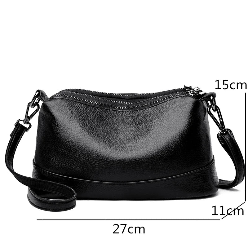 Soft Cowhide Ladies Crossbody Bag Female Shoulder Tote Bag