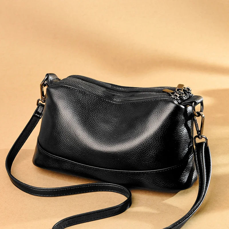 Soft Cowhide Ladies Crossbody Bag Female Shoulder Tote Bag