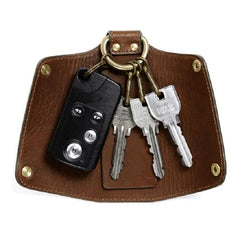 Leather Key Wallet Car Key Organizer Zipper Keys Case Bag