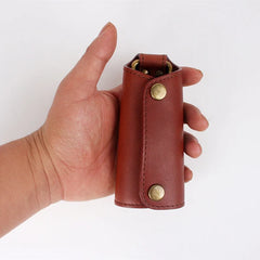 Leather Key Wallet Car Key Organizer Zipper Keys Case Bag