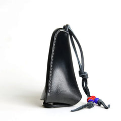 Leather Key Wallet Pouch Men Car Key Case Holder