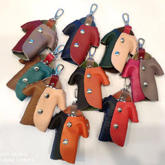 Leather Mini Keychain Holder Bag Case Unisex Wallet Cover Solid